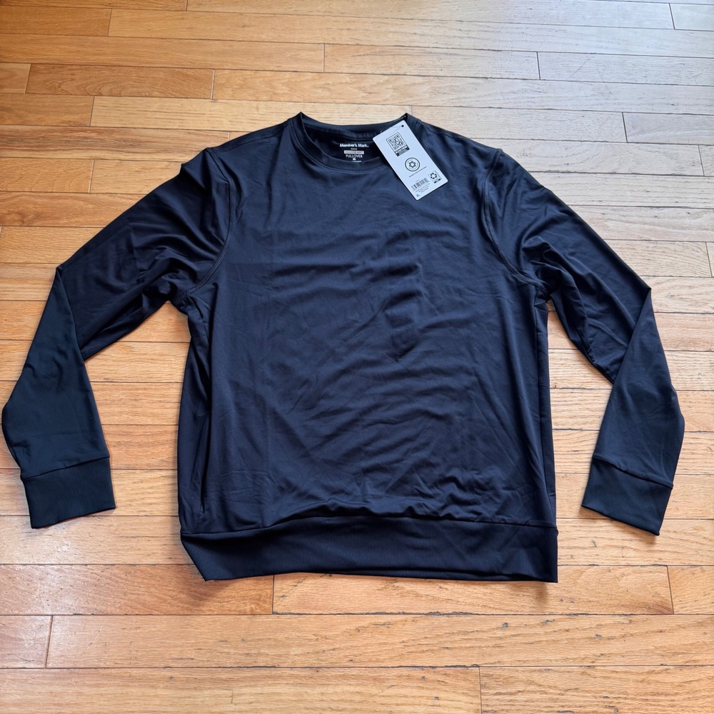 Member's Mark Mens Favorite Soft Pullover Navy Blue Crew Neck Sweatshirt Size M‎